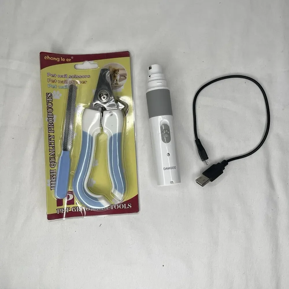 Pet Grooming Kit, Damgoo pet nail grinder + Nail Clipper/scissors and nail file